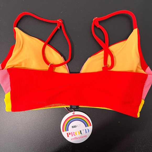 NWT Beach Riot Riza Rainbow Top Size Medium - Picture 5 of 5